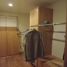 Clothes rods pull-down to make accessible